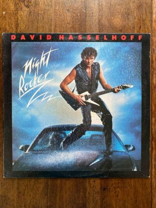 David Hasselhoff Night Rocker Vinyl Lp 1985 Silver Blue Records Bfz 39893