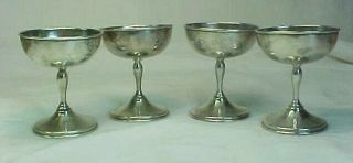 Vintage Set Of 4 Taxco Sterling Silver Cups Goblets Mexico Signed Cm 250 Grams