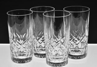 Vintage Waterford Crystal Lizmore Highball 12 Oz Tumbler Glasses (qty 4)