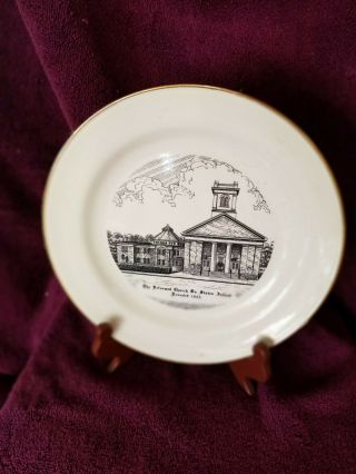 Vintage The Reformed Church On Staten Island Ny Collectible Plate