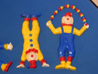 Vintage Children ' s Room Set Of 3 Clown Wall Hangings Decorations 3
