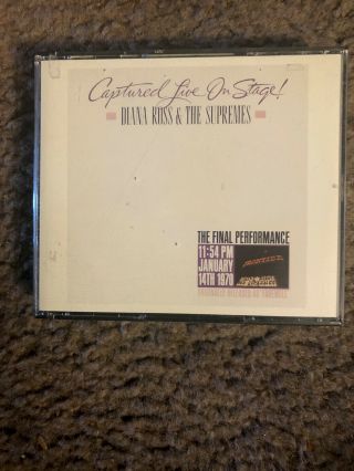 Diana Ross And The Supremes Captured Live On Stage Cd Motown (2 Disc Set) Rare