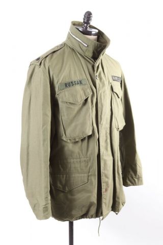 Vintage Vietnam Era M - 65 Us Army Field Coat Jacket Usa Mens Size Large Long