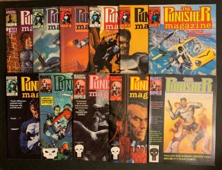 Punisher Magazines • 11 Issues • Nm • Marvel Magazines 1989 - 90