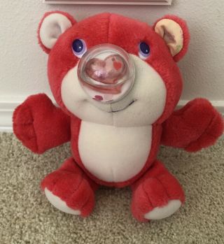 Vintage Playskool Mini Nosy Bears Red Heart Shaker Valentine Plush