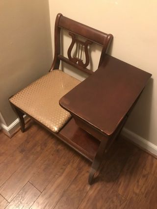 TELEPHONE TABLE CHAIR COMBO VINTAGE 2