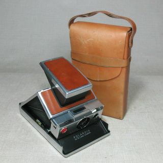 Polaroid Sx - 70 Instant Land Camera Alpha 1 Vintage Great With Leather Case Great