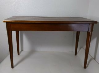 Vintage Mid Century Modern Piano Bench With Storage - Tapered Legs - Solid Wood