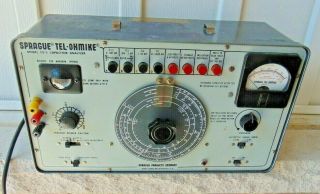 Vintage Sprague To - 5 Tel - Ohmike Capacitor Analyzer