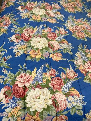 Vintage Ralph Lauren Kimberly Full/Queen Comforter Blue Floral EUC 2