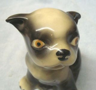 Vintage 5 " French Bulldog Boston Terrier Dog Planter Figurine Statue