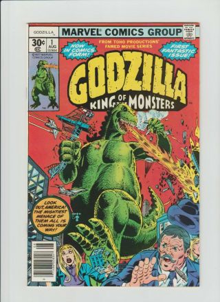 Godzilla 1 (aug.  1977,  Marvel) Nm - (9.  2) 1st.  American Godzilla Comic