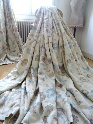 Designer Guild Curtains Vintage 100 Linen Shabby Cottage Chic Huge Pair 2 Of 2