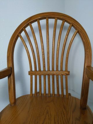 Vintage Doll/Child Oak Wood Rocking Chair Rocker - Furniture 3