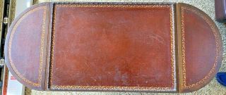 Vintage Ferguson Brothers Leather Top Drop Leaf Coffee Table No 2407
