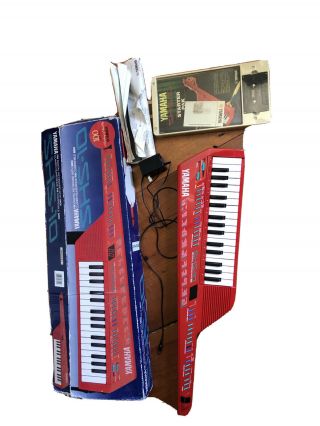 Yamaha Shs - 10r Keytar Red Fm Digital Keyboard Midi Vintage 1987 W/ Box