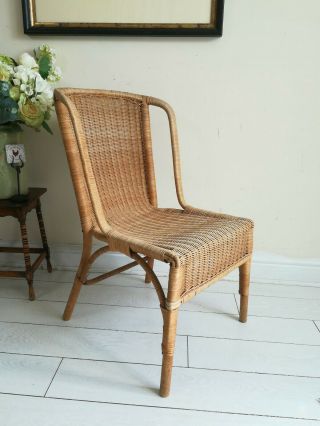 Bamboo Wicker Chair Vintage Retro Bohemian Mid Century Postage Available