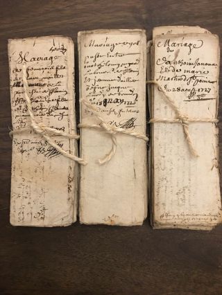 16th Century Antiques - French Marriage Certificates And Legal Documents