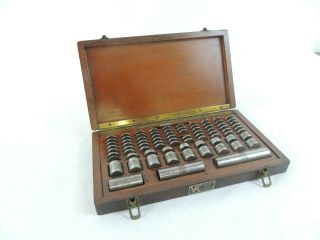 Vintage Van Keuren Precision Measuring Tools Round Gauge Block Set (80pcs)