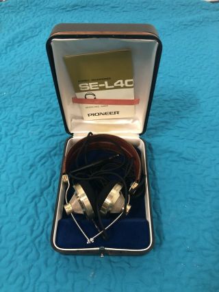 Pioneer Vintage Stereo Headphones Se - L40 With Box And Instructions