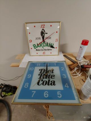 Vintage Pam Advertising Clock,  Diet Rite Cola.