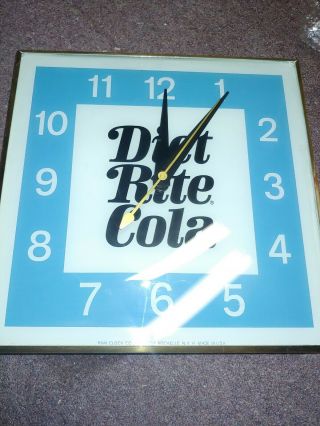Vintage pam advertising clock,  diet Rite Cola. 3