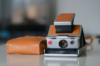 Vintage Near Polaroid Sx - 70 Land Camera Alpha 1 With Leather Case