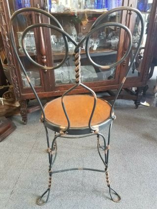 Vintage Ice Cream Wrought Iron Parlor Chair