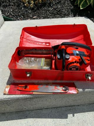 Vintage Homelite Xl Automatic Chainsaw With Case