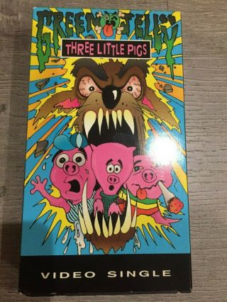 Three Little Pigs Video Single By Green Jelly (vhs) Rare 1992 Music Video