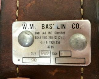 Vintage Bashlin Lineman Climbing Belt w/ Tool Holster - Size D19 Utility Pole 3