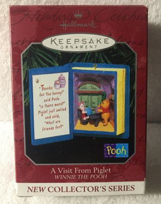 Hallmark Keepsake Christmas Ornament 1998 A Visit From Piglet Winnie The Pooh 1