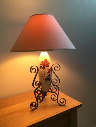 Vintage Large Table Lamp And Shade.  50cms High In Order