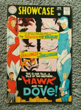 Showcase 75 Dc 1968 1st Appearance Hawk And Dove,  Steve Ditko Silver Age Key