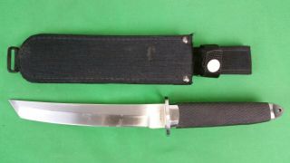 Vtg Cold Steel Magnum Tanto Ii Black Handle San Mai Japan Knife