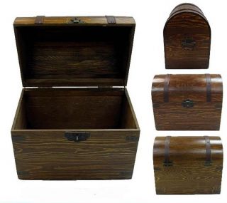 Large Wooden Treasure Chest Storage Box Novelty Old Looking S 201 Dentist Prizes