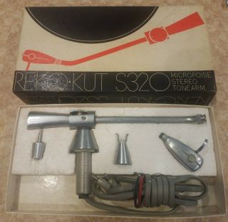 Vintage Rek - O - Kut Rekokut Micropoise S - 320 12 " Turntable Tonearm & Headshell