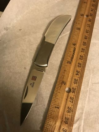 Vintage Early 79 - 80 Al Mar Hawk Mop Pearl Knife Seki Japan Rs - 30 Steel