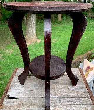 VTG Antique Wood PLANT STAND Side Table Display Arts Crafts Mission Style 3
