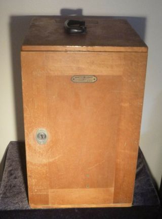 Vintage E.  Leitz Wetzlar German Binocular Stereo Microscope Great Wooden Cabinet 2