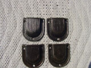 Antique Trunk Cast Iron End Caps Set Of Four Matching