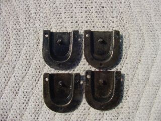 Antique Trunk Cast Iron End Caps Set Of Four Matching 2