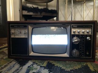 Vintage 1960s Sears Roebuck Transistorized Clock Radio & Television Tv Receiver