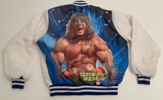 Vtg Wwf Ultimate Warrior Chalkline Fanimation Jacket Adult Xl 1989 80s Wrestling