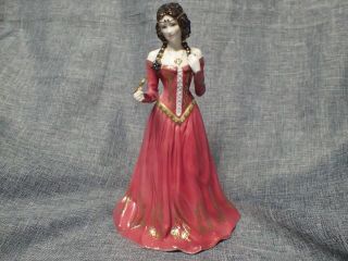 Royal Worcester Figurine 2001 " A Fair Maiden Of Astolat " Rw4931 Limited Edit