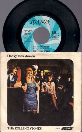 Rolling Stones 1969 Us London 45,  Picture Sleeve Honky Tonk Women Record Nm