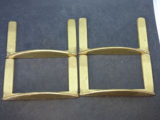 Four Vintage Heavy Brass Table Forks (no Sleeves) Spares Only (fh217)
