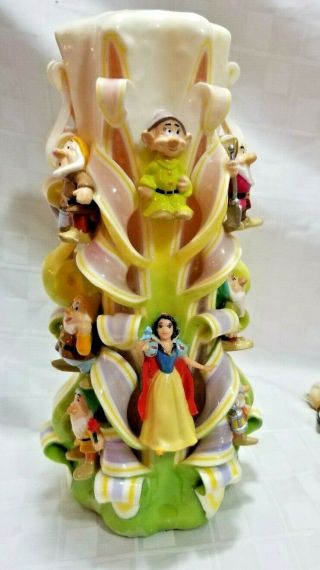 Ooak Masterpiece Carved Candle Snow White & Seven Dwarves Disney Vintage Dopey