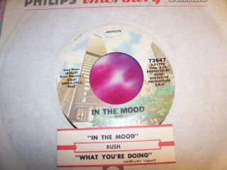 Rush In The Mood 45 Rpm 7 " 1974 1st Single Vg,  W/ Title Strip