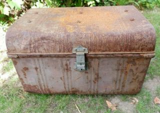 Large Vintage Metal Travelling Trunk - Great Project